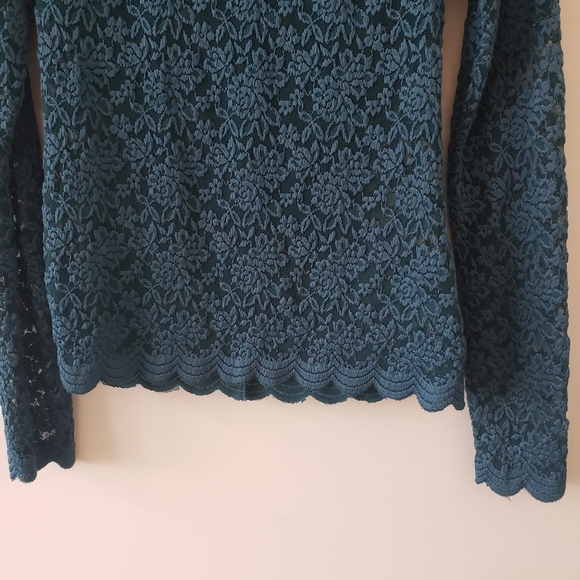 Turquoise net Blouse/Top - Picture 5 of 8